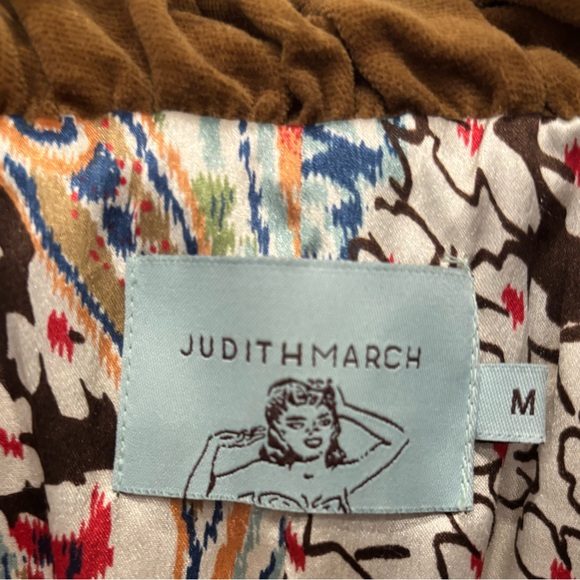 Judith March Brown Ruffled Coat - Picture 2 of 5